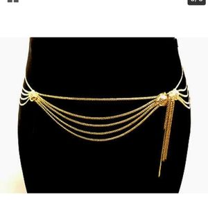 Christian Dior gold plated belt/necklace
